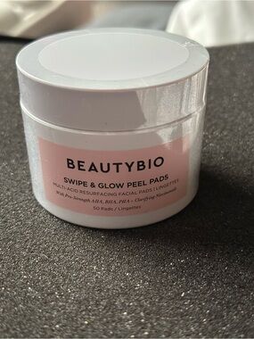 Beauty Bio Swipe & Glow Peel Pads – Pink Resurfacing Facial Pads NEW SEALED